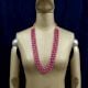 Handcrafted Pink Glass Bead Layered Necklace